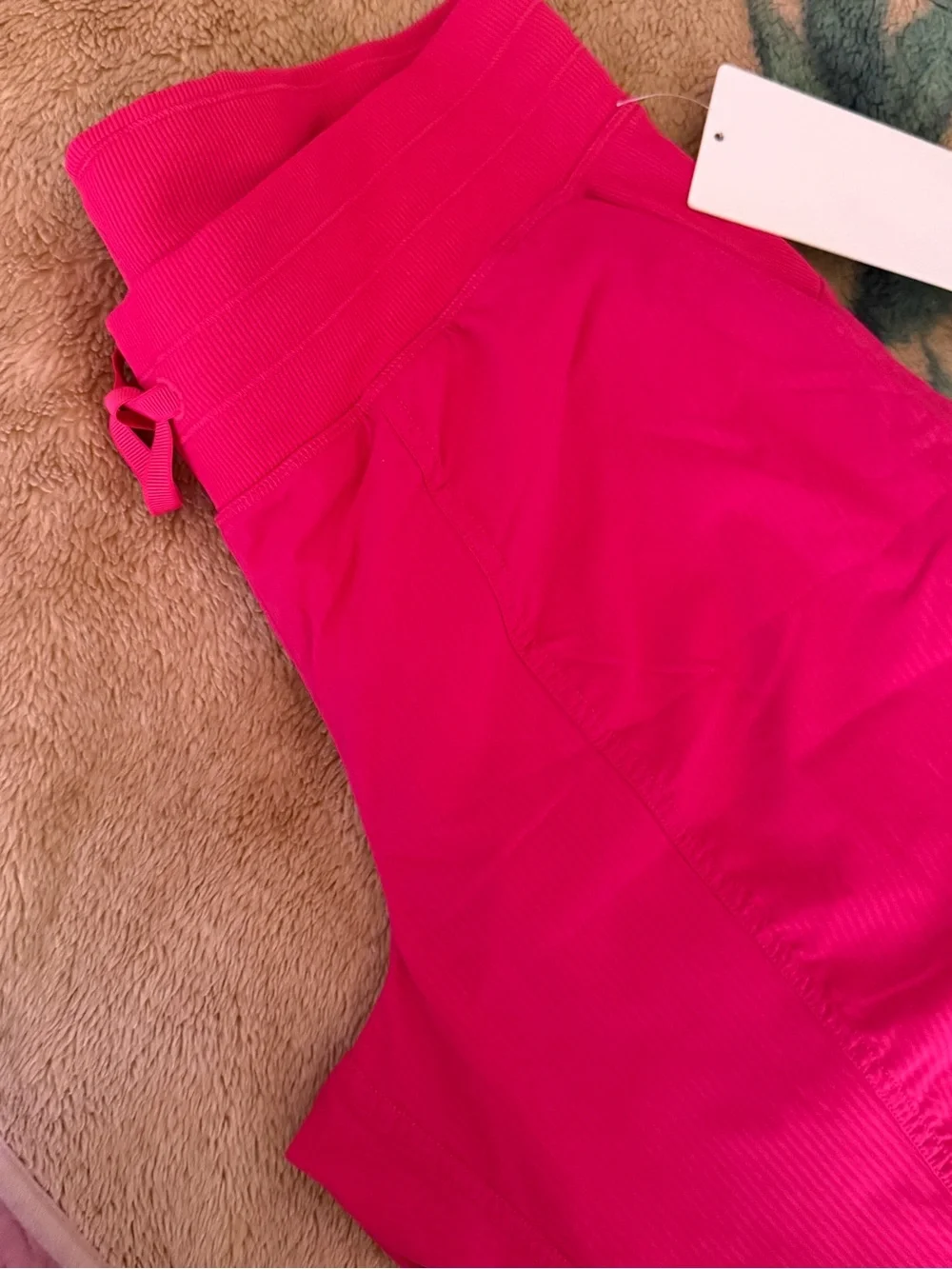 lululemon athletica Hot Pink Ribbed Waist Leggings